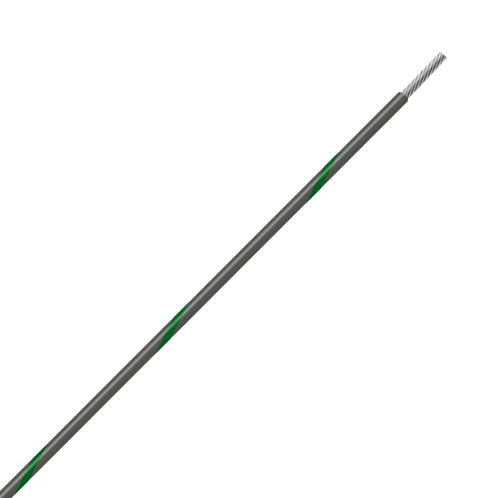 Gray/Green Wire Tefzel 14 AWG