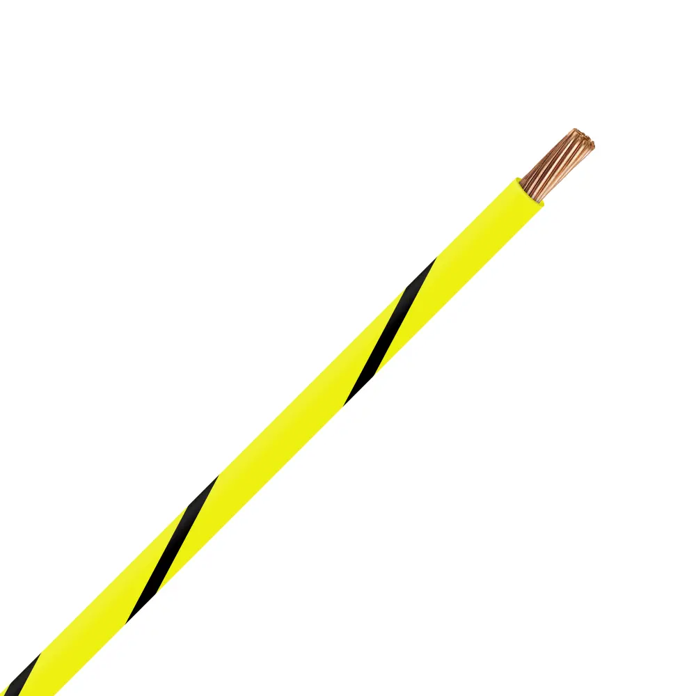 TXL 18 YELLOW/BLACK STRIPED WIRE