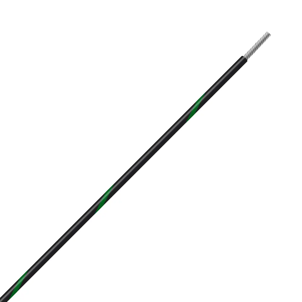 M22759/16-14-05 BLACK/GREEN WIRE TEFZEL 14 AWG