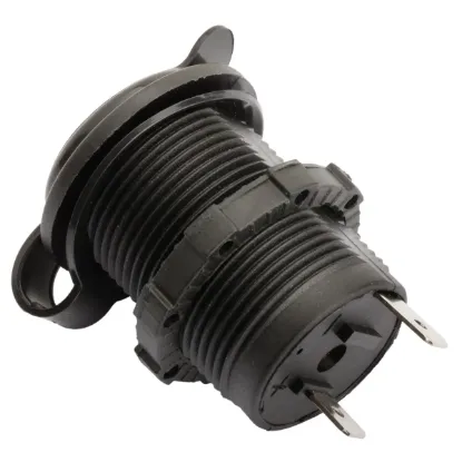 12V Power Socket with Cap - 22-114-2, image 1 of 2