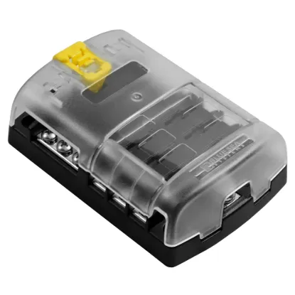 ST Blade Fuse BLOCK - 6 CIRCUITS with NEGATIVE BUS and Cover - 5025, image 1 of 2