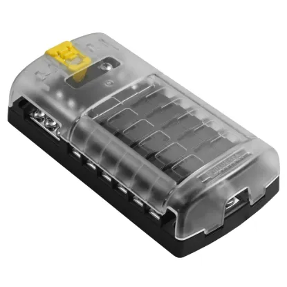 ST Blade Fuse BLOCK - 12 CIRCUITS with NEGATIVE BUS and Cover - 5026, image 1 of 2