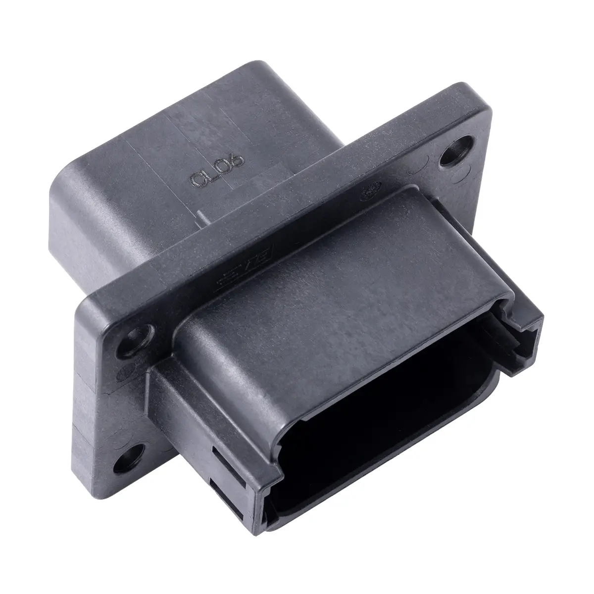 REC, 12P, BLK, E, Flange, A - DT04-12PA-CL06, image 1 of 2