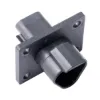 REC, 3P, BLK, E, Flange - DT04-3P-CL06, image 1 of 2