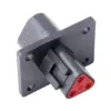 REC, 3P, BLK, E, Flange - DT04-3P-CL06, image 2 of 2