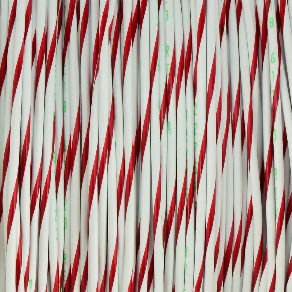 M22759/32-18-92 White/Red BTF Stripe - M22759/32-18-92-PRSP, image 1 of 2