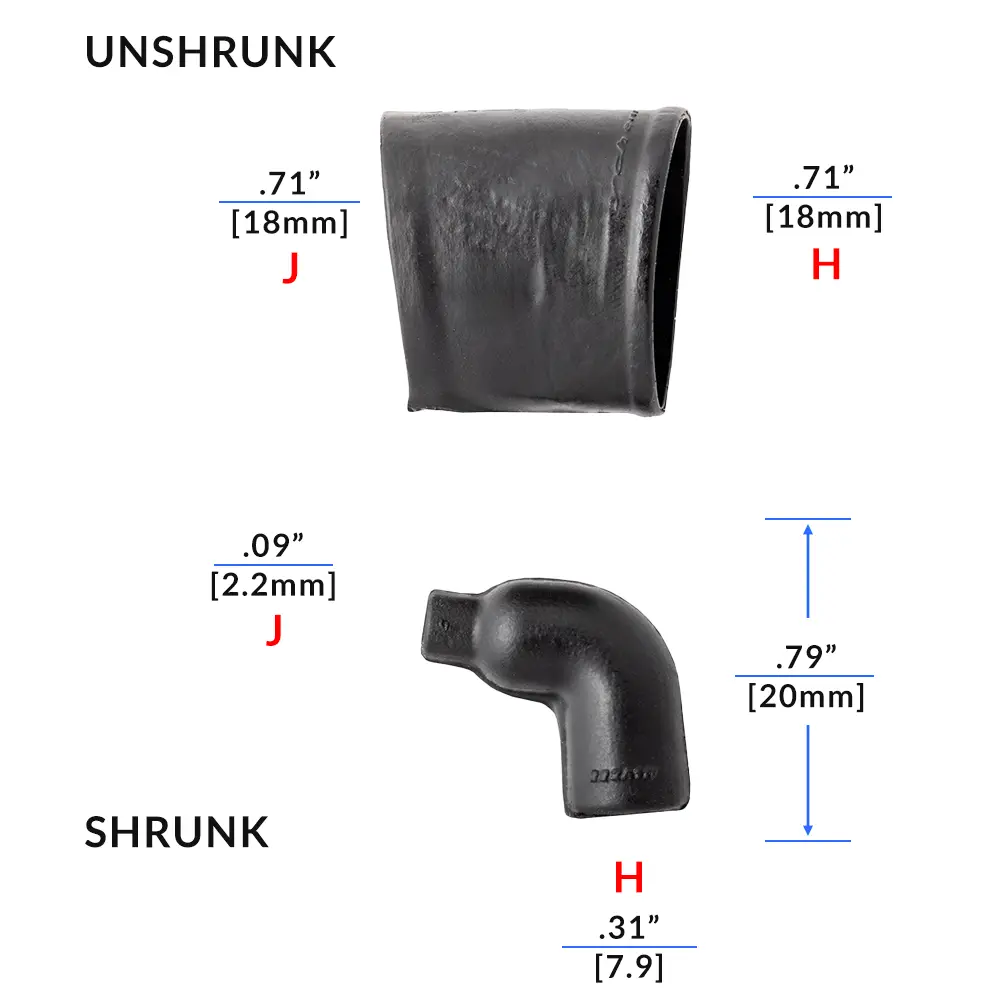 NON Lipped 90° Lipped Boot G07 MOD - 222A111-25-G07-0