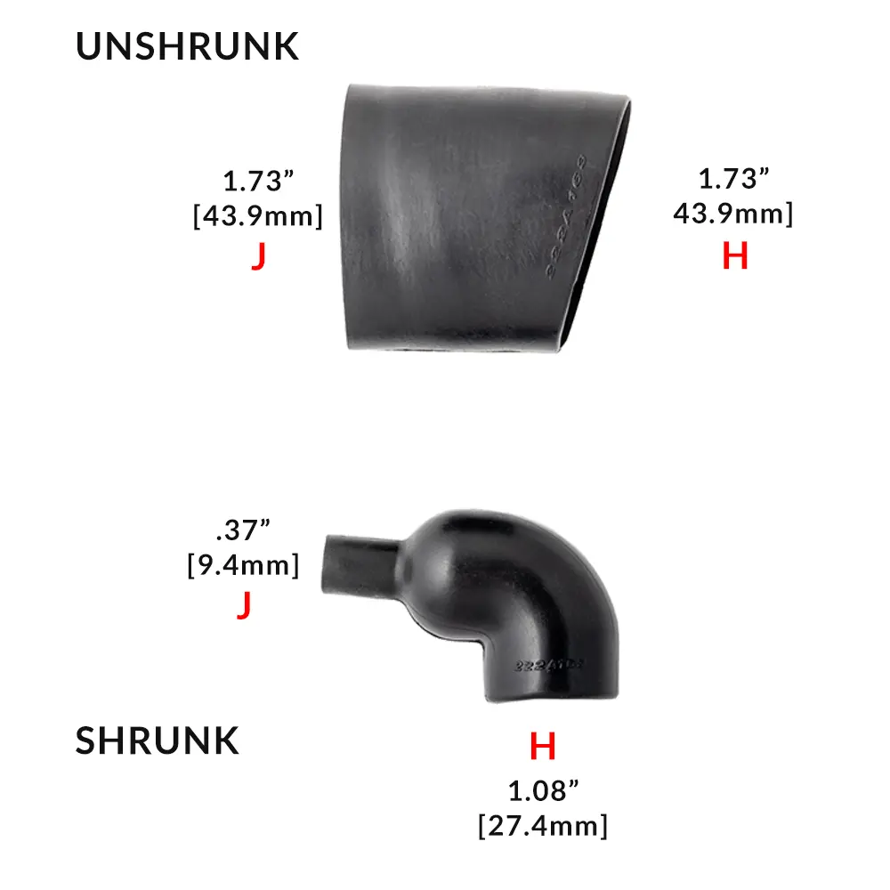 NON Lipped 90º Shrink Boot - 222A163-25-0