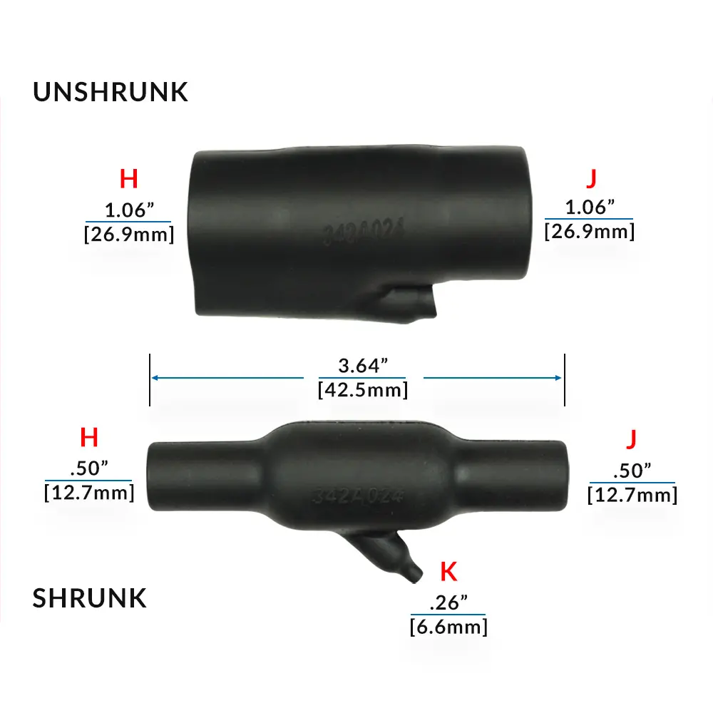 342A024-25-0 45° Shrink Boot