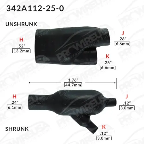 Raychem /TE 45º Heat SHRINKABLE Boot - 342A112-25-0