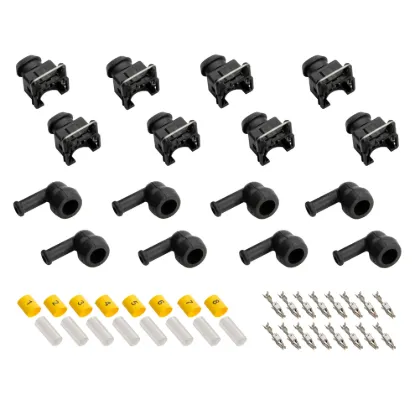 8 CYL Injector Connector Kit W 90º Boots - 8CYLK-90