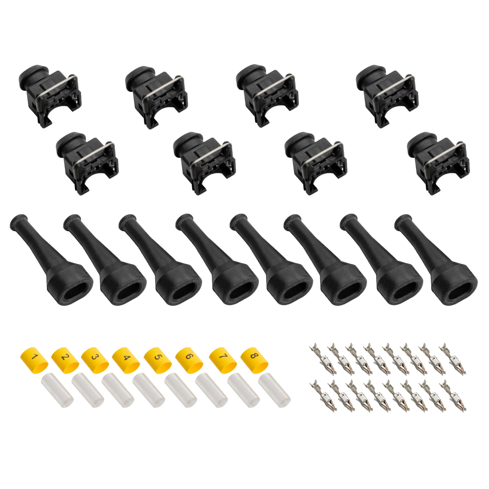 8 CYL Injector Connector Kit W ST Boots - 8CYLK-ST