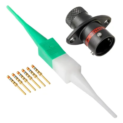 AS Mini,6 Way,Flange,Pin,N Key,Red - AS007-35PN