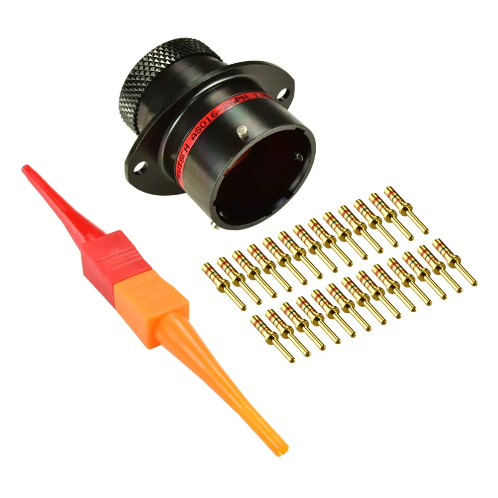 AS,26 Way,FLG,Pin,N Key,Red - AS016-26PN
