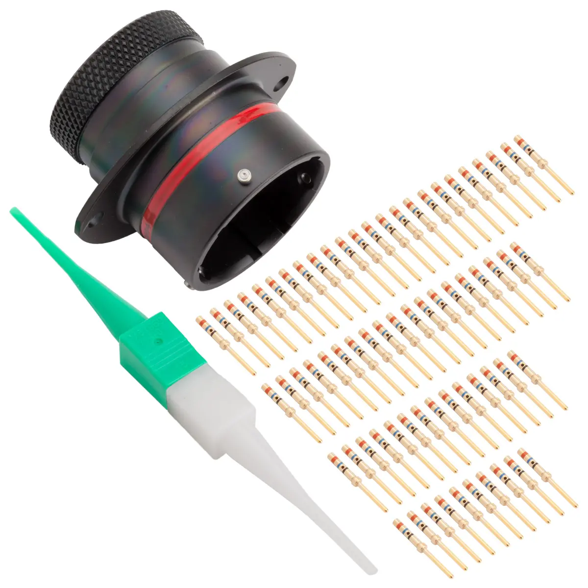 AS,66 Way,FLG,Pin,N Key,Red - AS018-35PN