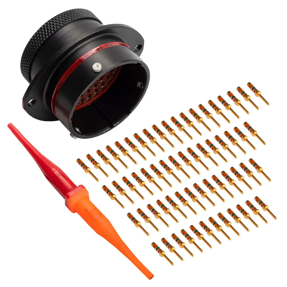 AS,61 Way,FLG,Pin,N Key,Red - AS024-61PN