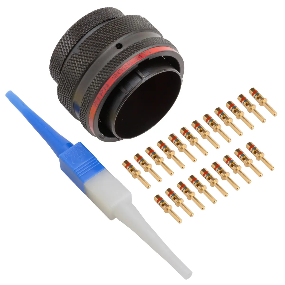 AS,21 Way,PLG,Pin,N Key,Red - AS622-21PN
