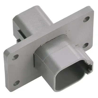 DT 6 Way Flanged Receptacle - DT04-6P-L012