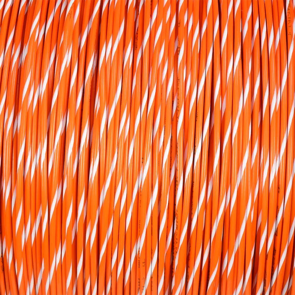 M22759/16-18-39 Orange/ White Wire Tefzel 18 AWG