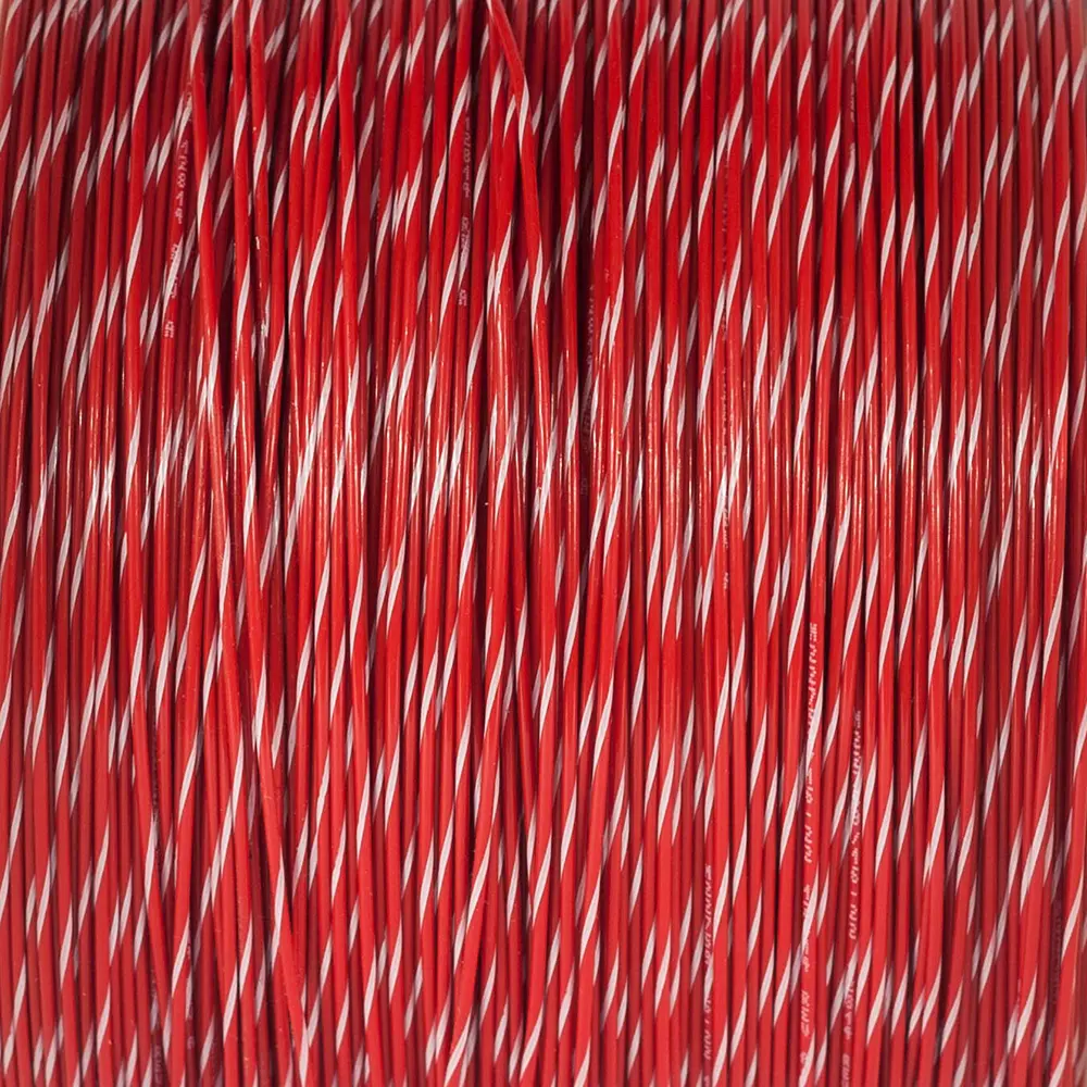 M22759/16-22-29 Red/White Wire Tefzel 22 AWG