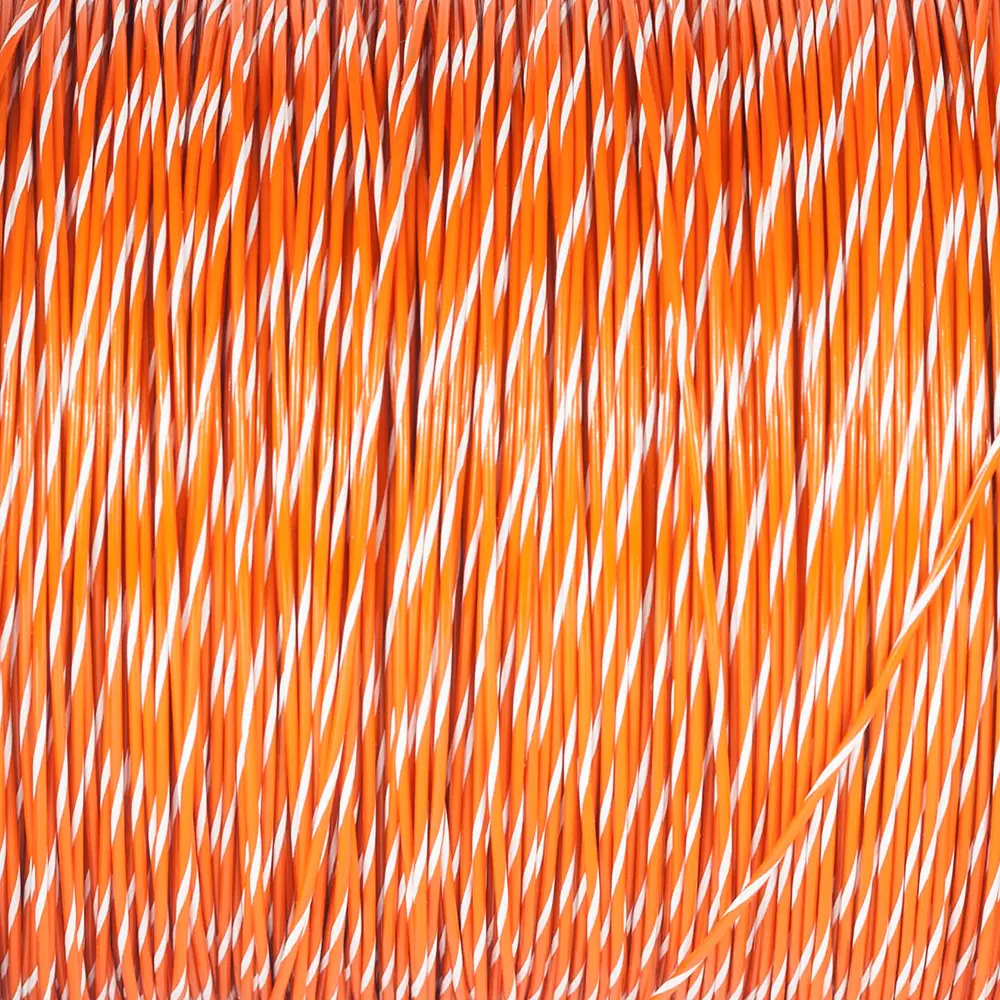 M22759/16-22-39 Orange/White Wire Tefzel 22 AWG