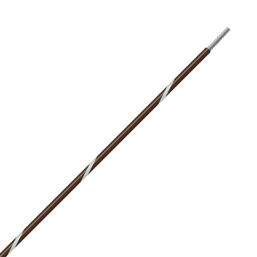 Brown/White Wire Tefzel 8 AWG - M22759/16-8-19