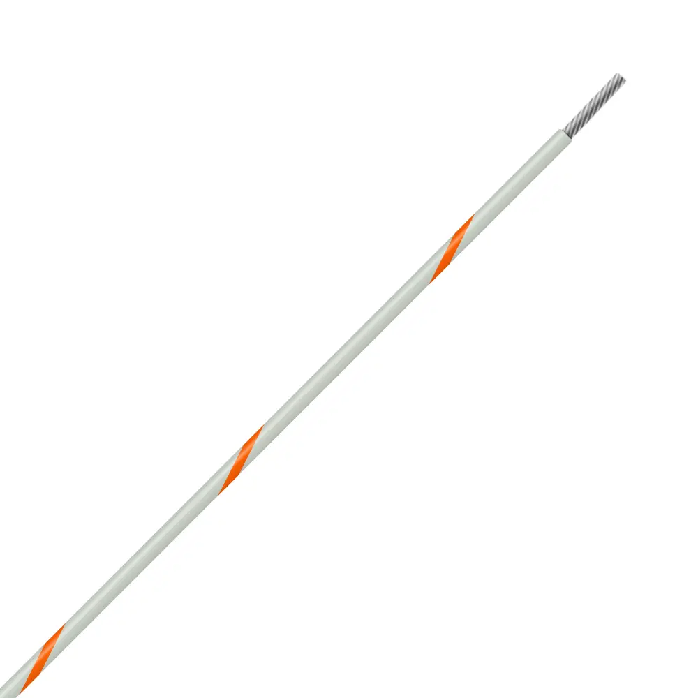 White/Orange Wire Tefzel 8 AWG - M22759/16-8-93
