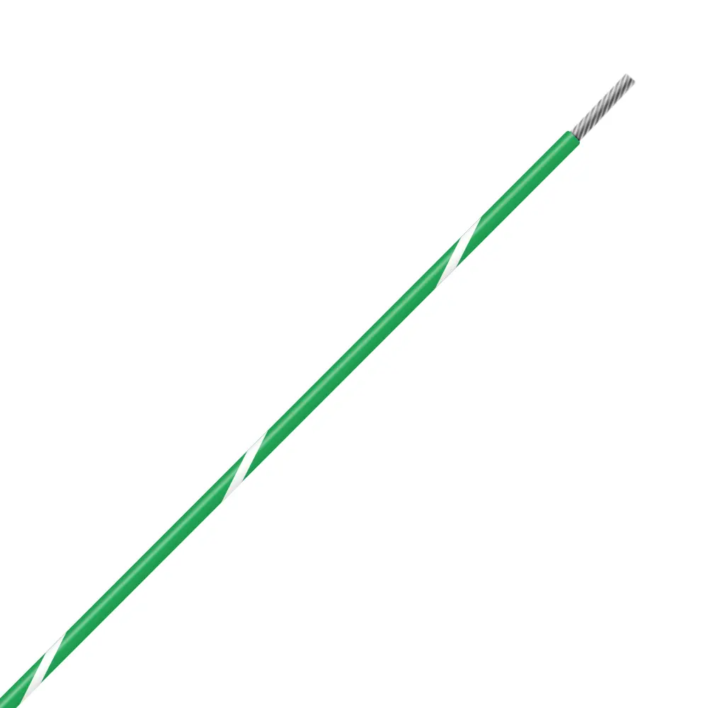 Green/White Wire Tefzel 14 AWG - M22759/32-14-59