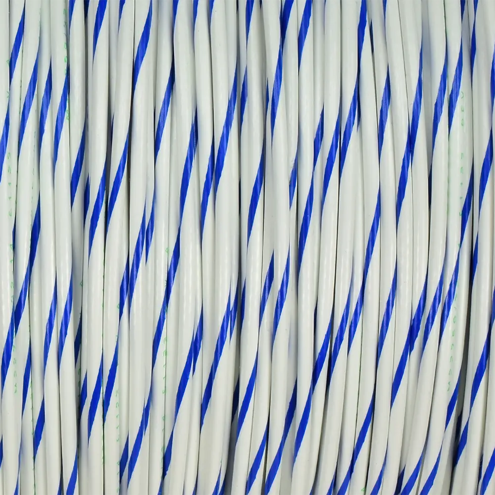 White/Blue Wire Tefzel 14 AWG - M22759/32-14-96