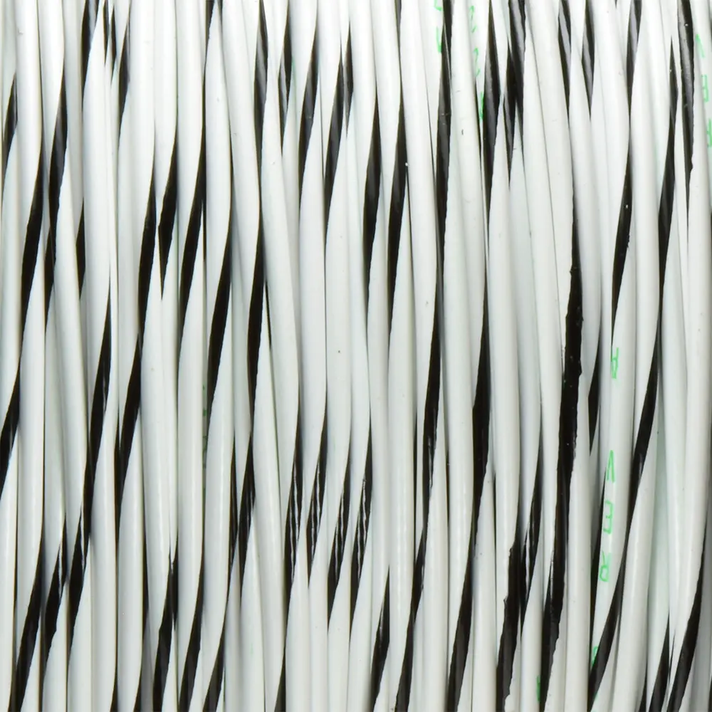 White/Black Wire Tefzel 18 AWG - M22759/32-18-90