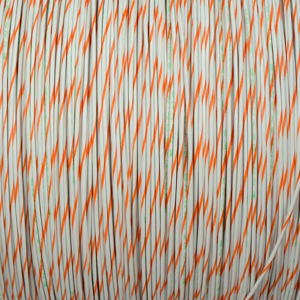 White/Orange Wire Tefzel 20 AWG - M22759/32-20-93
