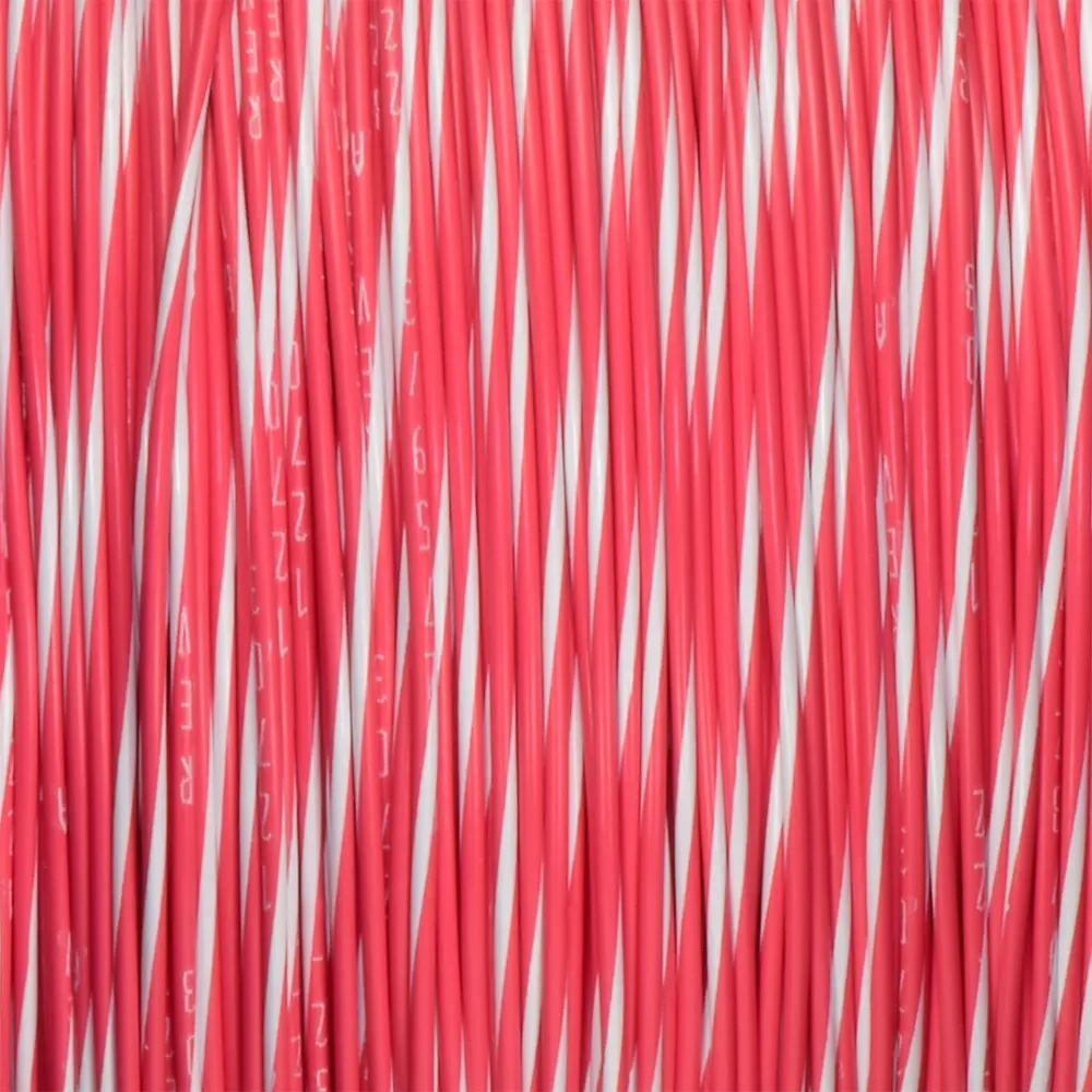 Red/White Wire Tefzel 22 AWG - M22759/32-22-29