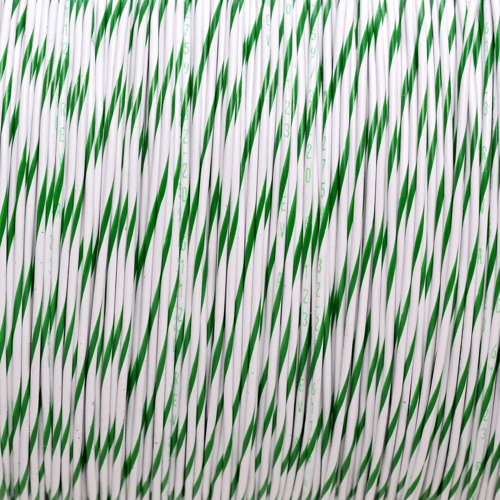 White/Green Wire Tefzel 24 AWG - M22759/32-24-95