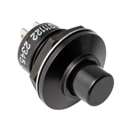 P5 , LATCHING , Push Button , Black - P5-311122