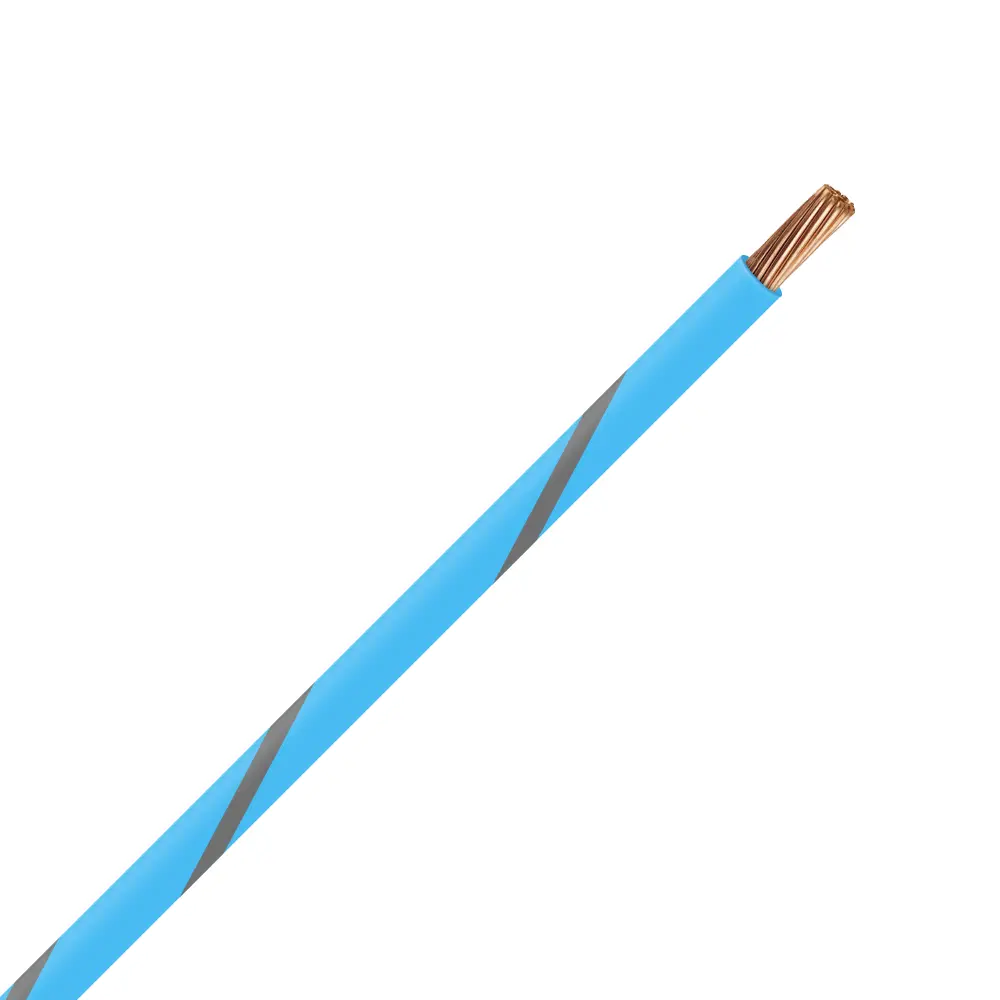 TXL 14 Light Blue/Gray Striped Wire - TXL-14-LB8