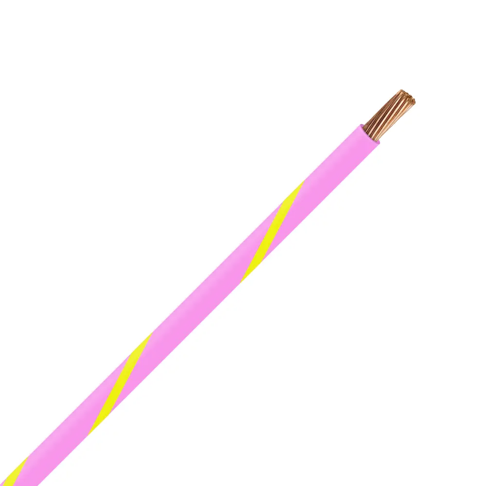 TXL 14 Pink/Yellow Striped Wire - TXL-14-P4