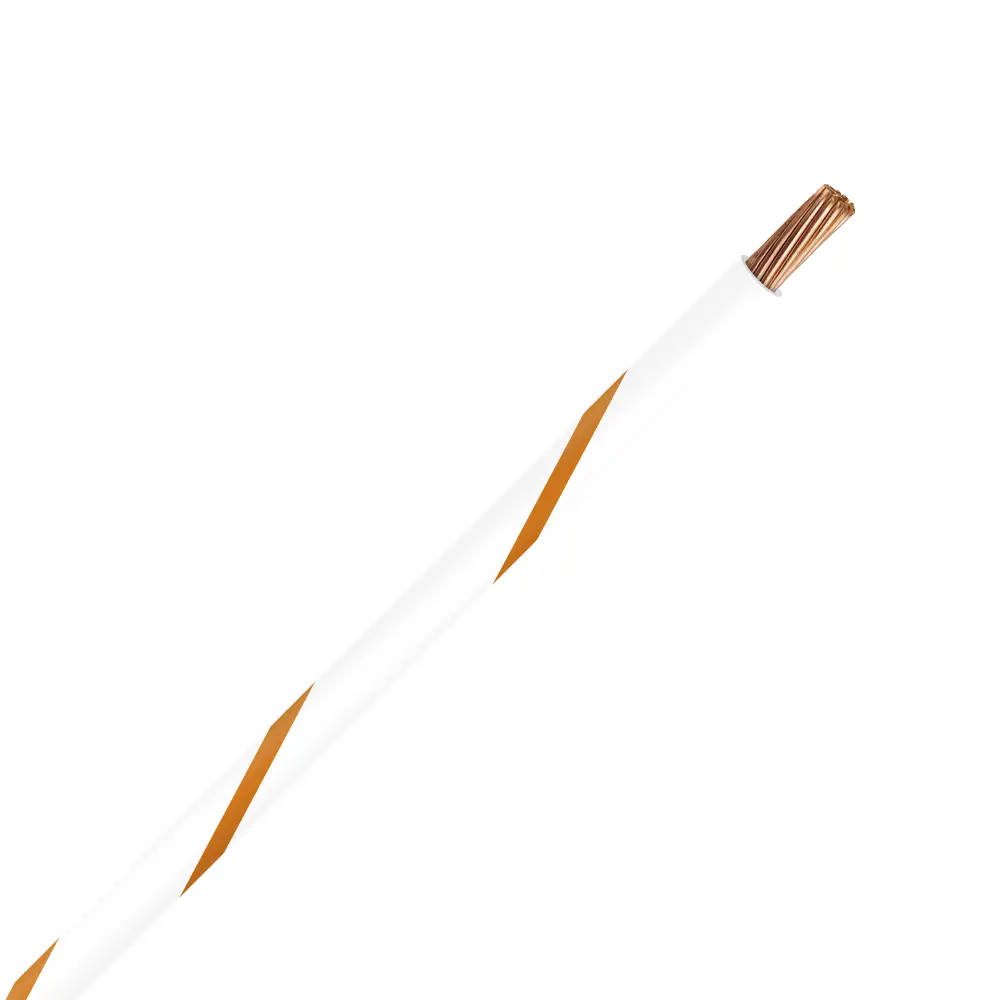 TXL 16 White/Orange Striped Wire - TXL-16-93