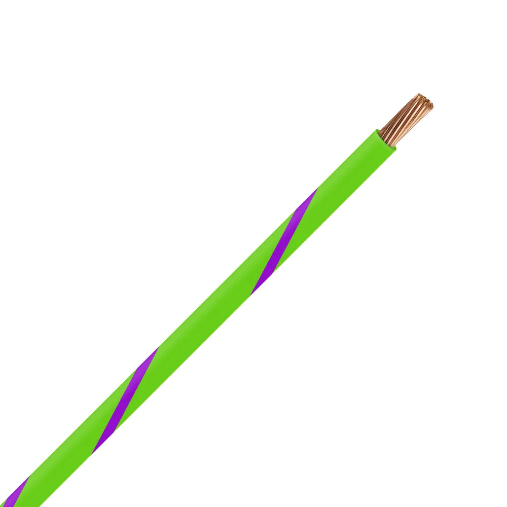 TXL 16 Light Green/Purple Striped Wire - TXL-16-LG7