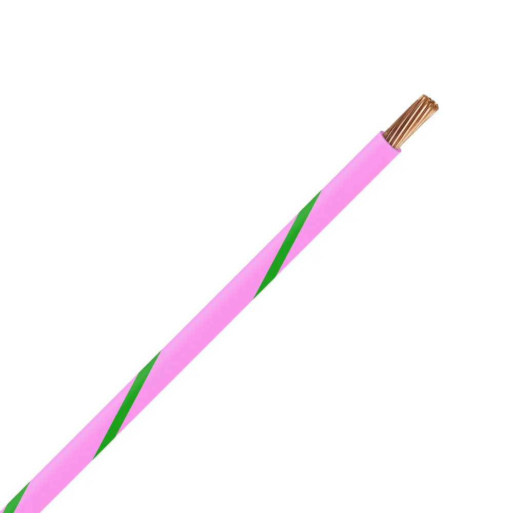 TXL 16 Pink/Green Striped Wire - TXL-16-P5