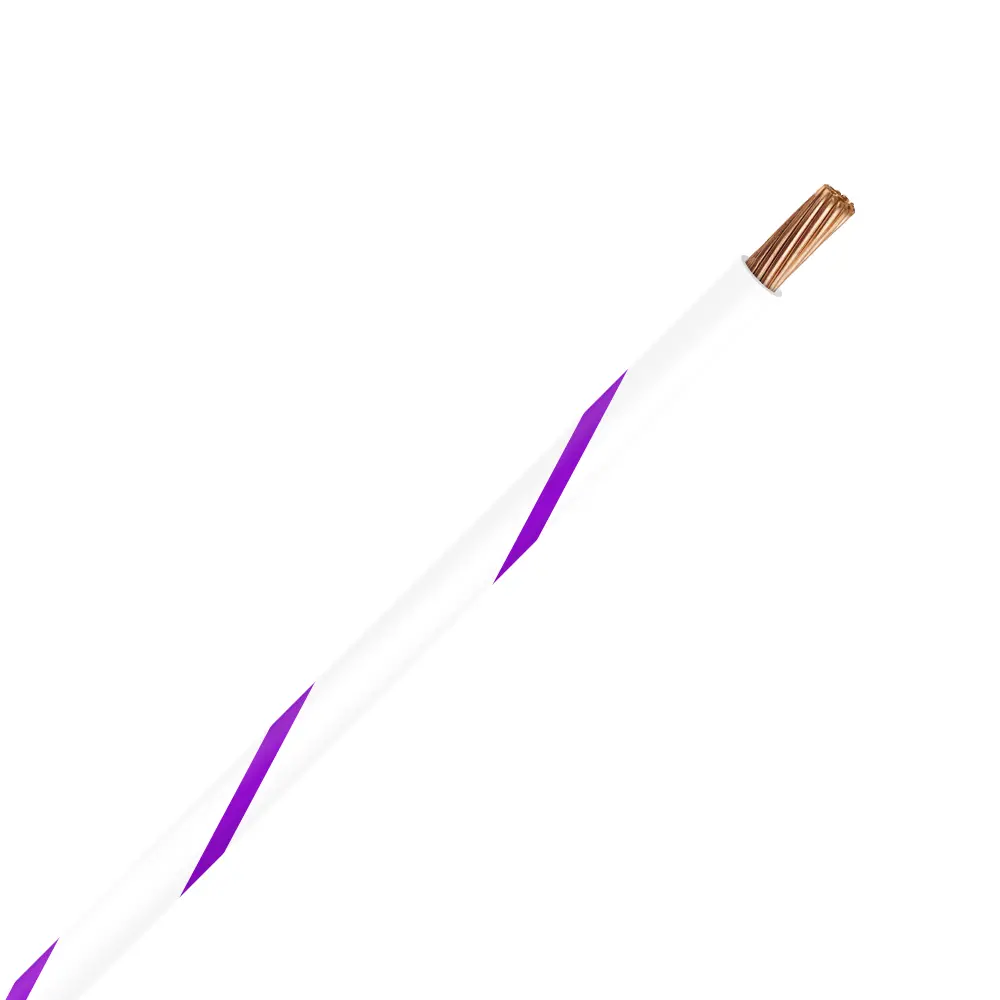 TXL 18 White/Purple Striped Wire - TXL-18-97