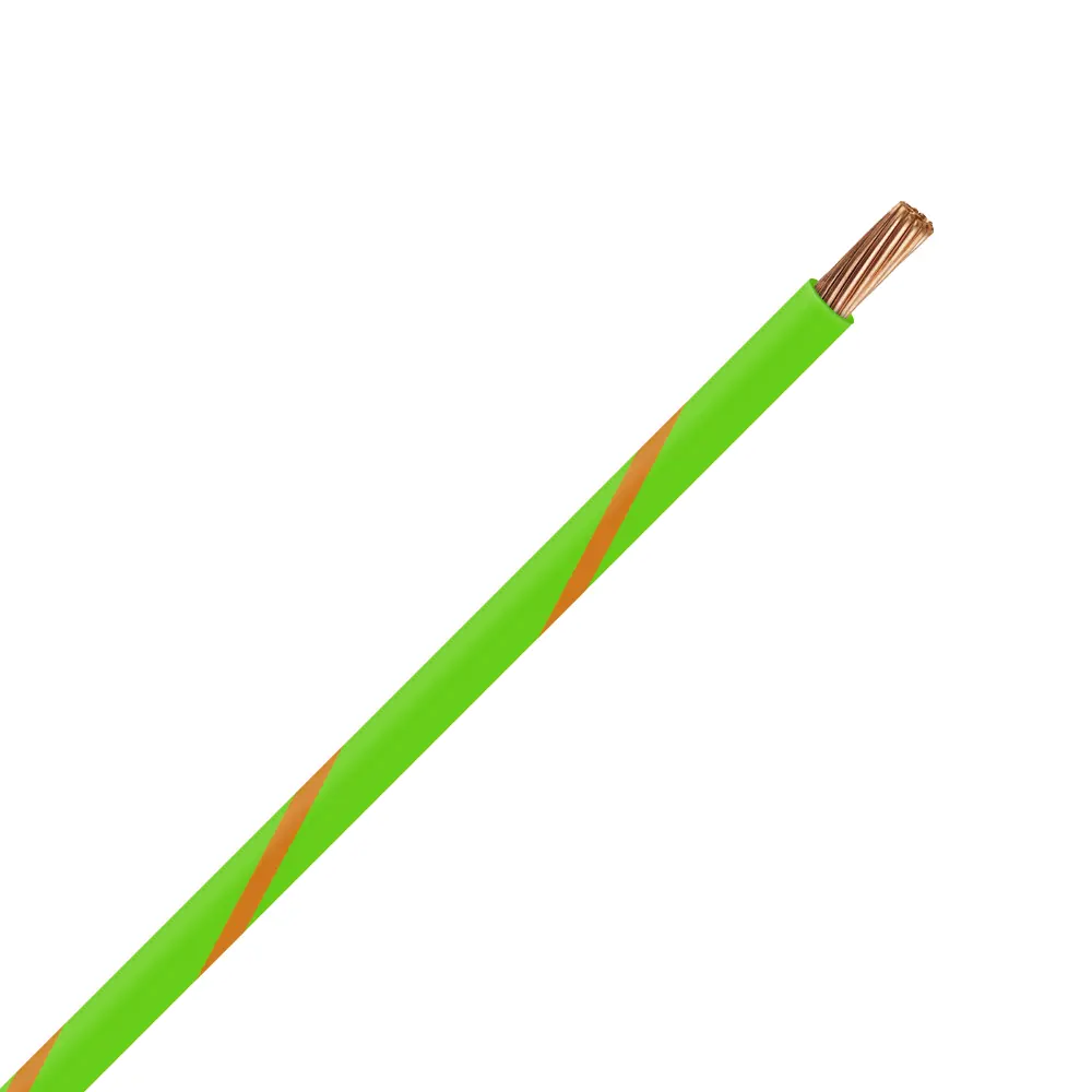 TXL 20 Light Green/Orange Striped Wire - TXL-20-LG3
