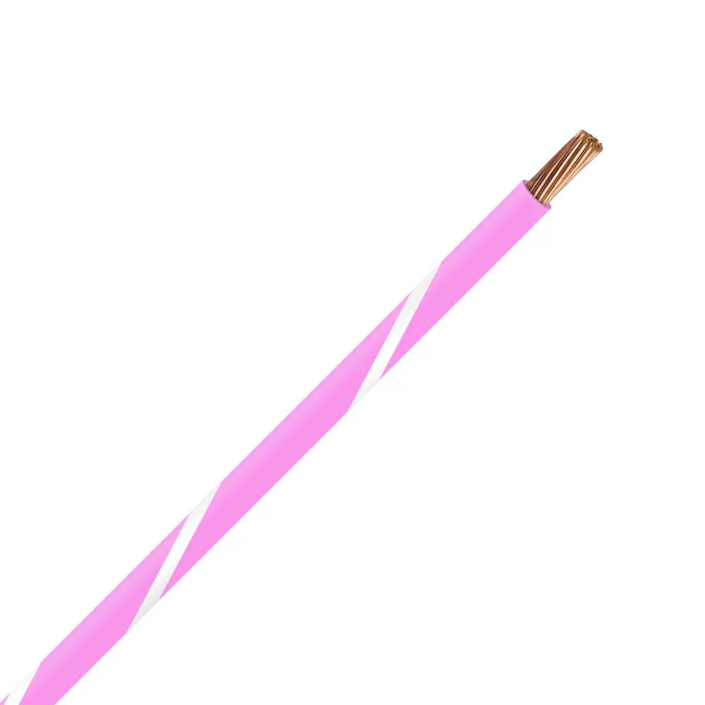 TXL 20 Pink/White Striped Wire - TXL-20-P9