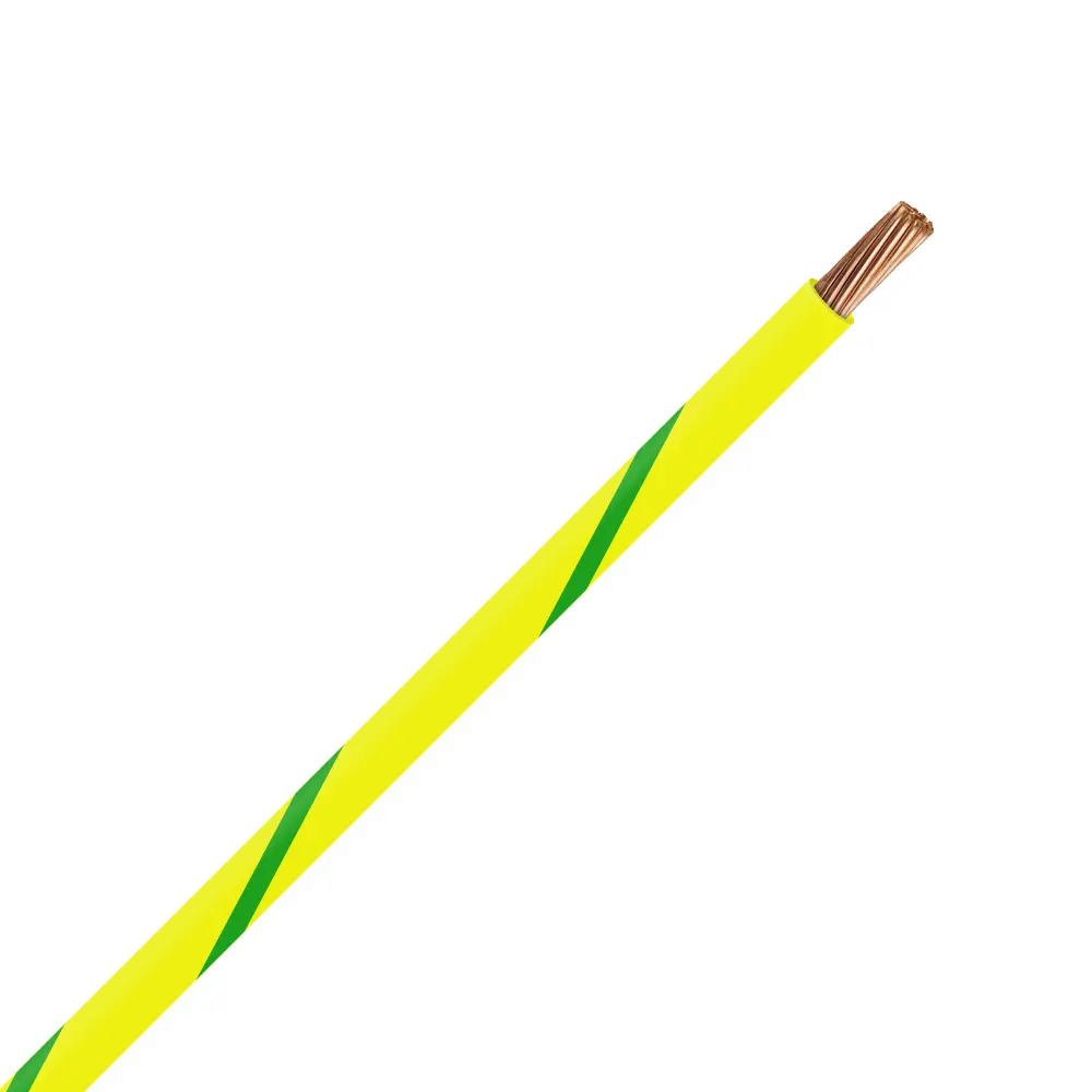 TXL 22 Yellow/Green Striped Wire - TXL-22-45
