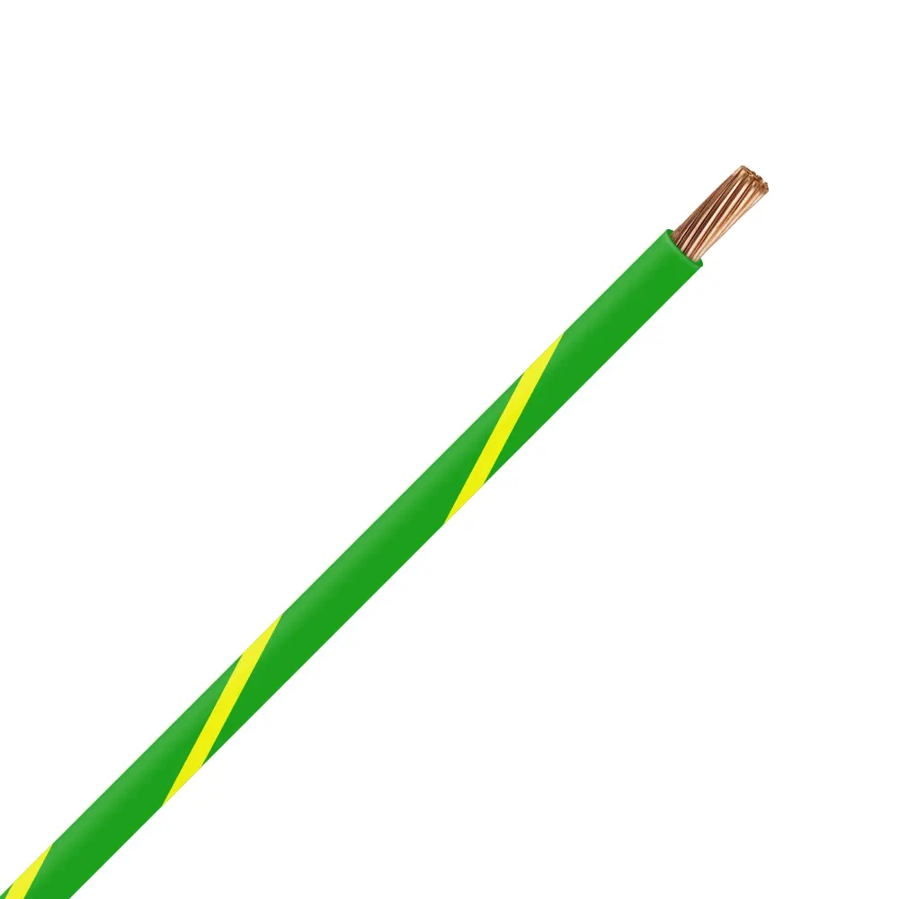 TXL 22 Green/Yellow Striped Wire - TXL-22-54