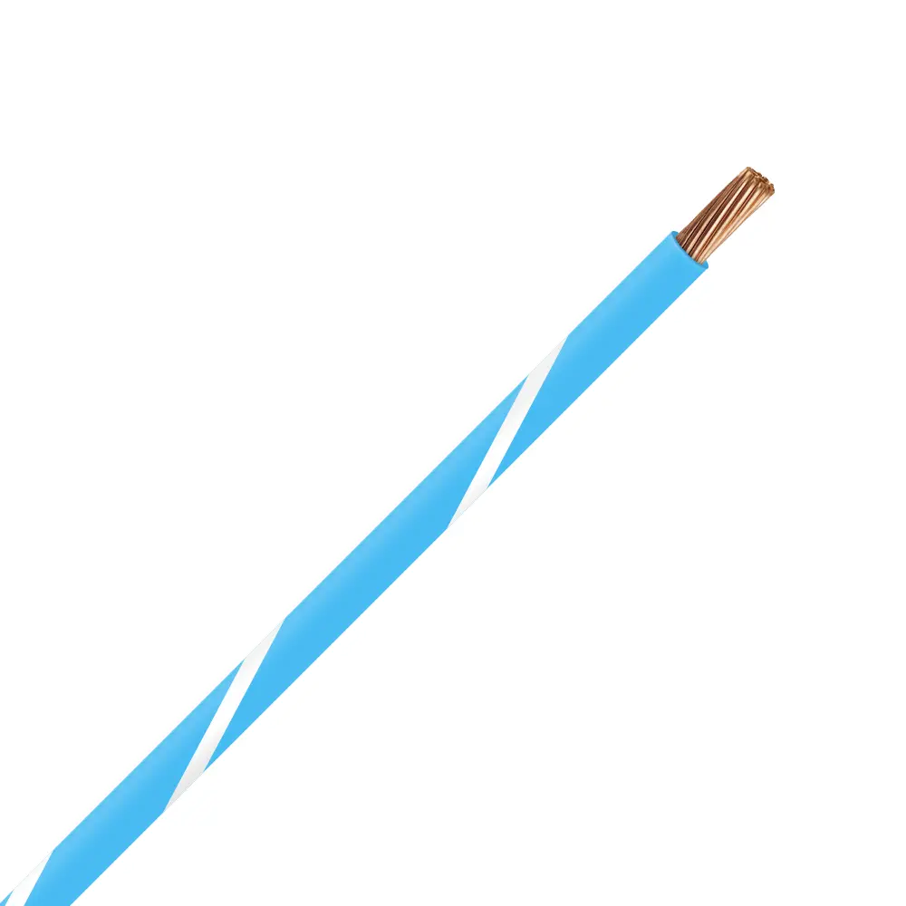 TXL 22 Light Blue/White Striped Wire - TXL-22-LB9