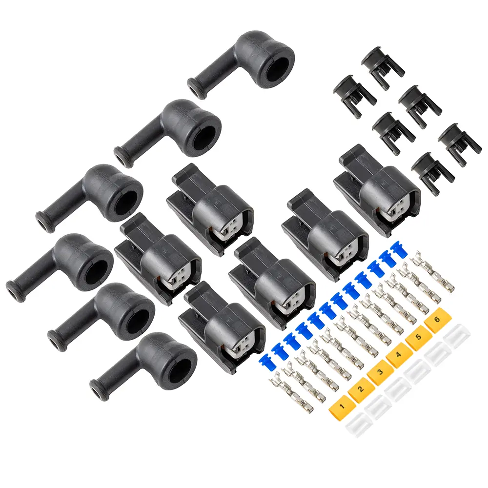 EV6-USCAR 6 Injector Kit, 90 Boots - USCAR-KIT-6-90
