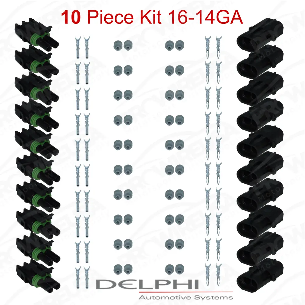 Weather-Pack 2 Way 16-14 Ga 10 PCKit - WP2-16-14-10PC