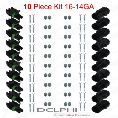 Weather-Pack 2 Way 16-14 Ga 10 PCKit - WP2-16-14-10PC