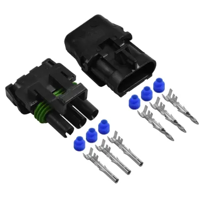 Weather Pack 3 Pin Connector Kit 12-10 Ga - WP3-12-10