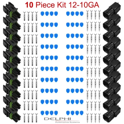 Weather-Pack 4 Way 12-10 Ga 10 PCKit-SQR - WP4-SQR-12-10-10PC